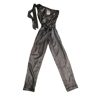 NWT PAIGE HW Rosie Maisie Jumpsuit Black Gold Size Small